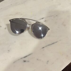 Dior White and Silver Sunglasses